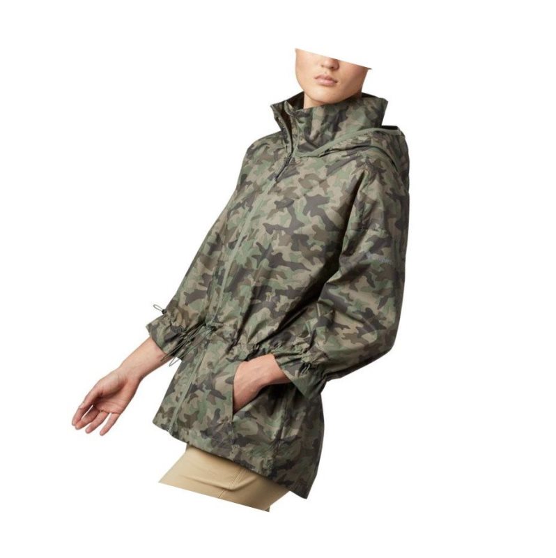 Kurtki Columbia Poe Creek Damskie Szare Zielone Camo | 47EMPRUSX