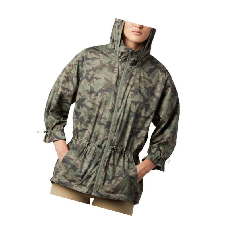 Kurtki Columbia Poe Creek Damskie Szare Zielone Camo | 47EMPRUSX