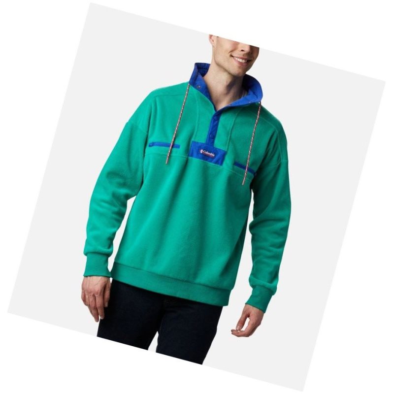 Kurtki Columbia Powder Keg Fleece Męskie Turkusowe Zielone Niebieskie | 17RABHCMS