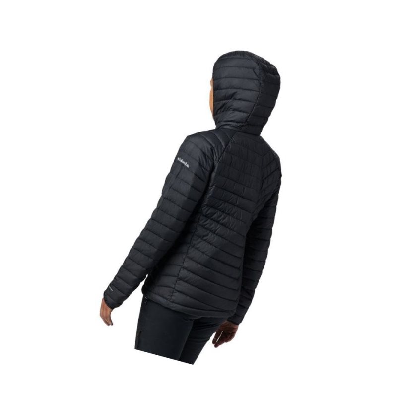 Kurtki Columbia Powder Lite Hooded Damskie Czarne | 04RWJHSOM