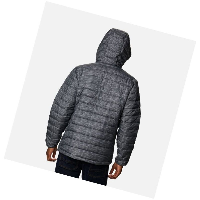 Kurtki Columbia Powder Lite Hooded Insulated Męskie Szare | 74OYMNVFR