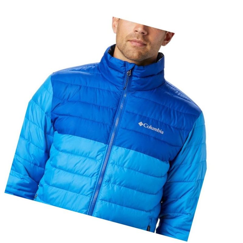 Kurtki Columbia Powder Lite Insulated Męskie Lazur Niebieskie | 48LDWSZOI