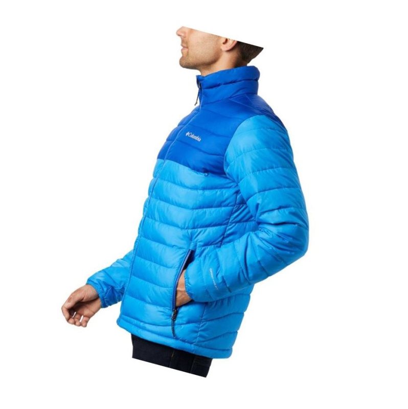 Kurtki Columbia Powder Lite Insulated Męskie Lazur Niebieskie | 48LDWSZOI