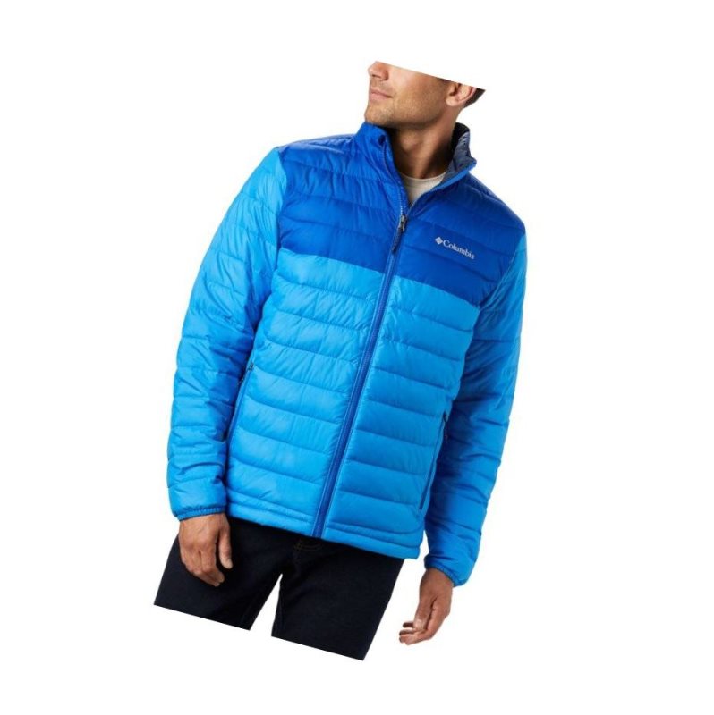 Kurtki Columbia Powder Lite Insulated Męskie Lazur Niebieskie | 48LDWSZOI