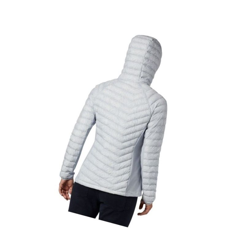 Kurtki Columbia Powder Pass Hooded Damskie Szare | 53VARZJDU