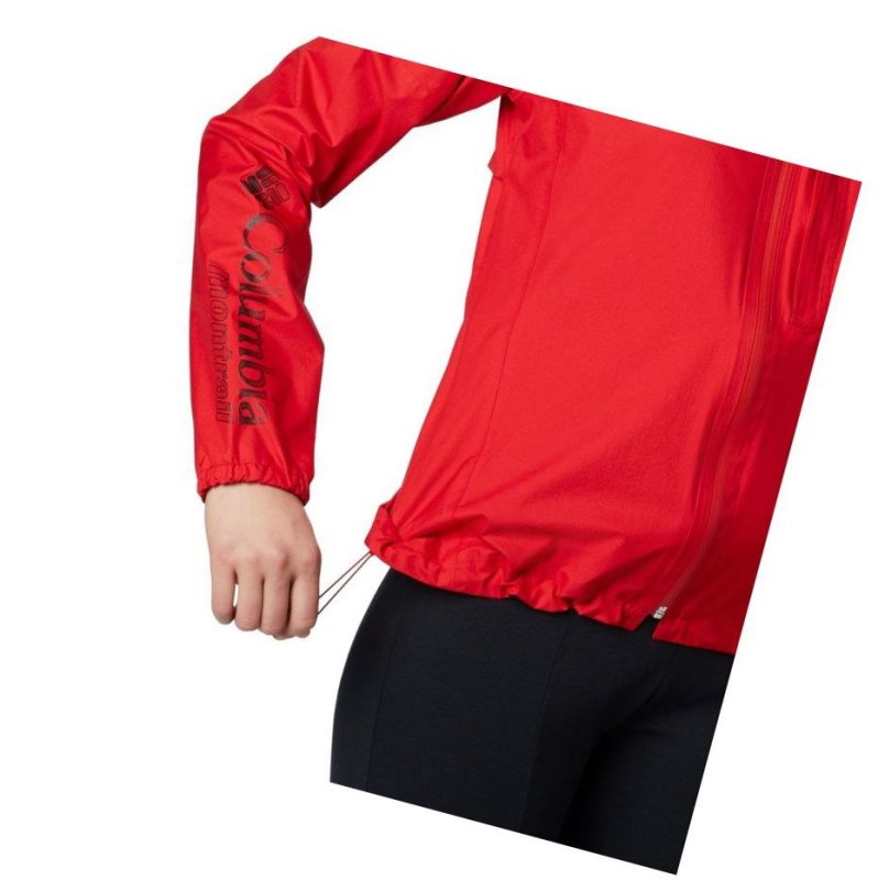 Kurtki Columbia Rogue Runner Wind Damskie Czerwone | 46EMFKQJR