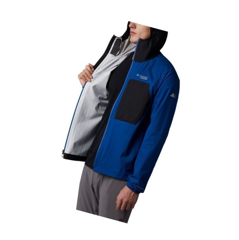 Kurtki Columbia Rogue Runner Wind Męskie Niebieskie Czarne | 82TZALQKC