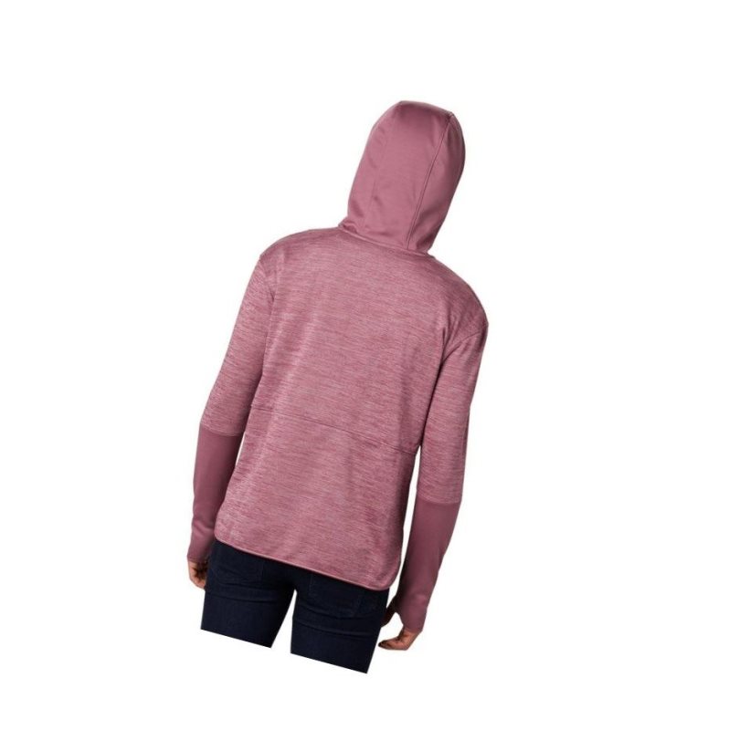 Kurtki Columbia Rosemont Station II Hooded Full Zip Fleece Damskie Różowe | 73UMICQXJ