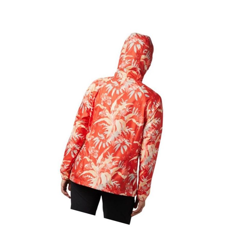 Kurtki Columbia Side Hill Printed Windbreaker Damskie Pomarańczowe | 68IYWLNEH