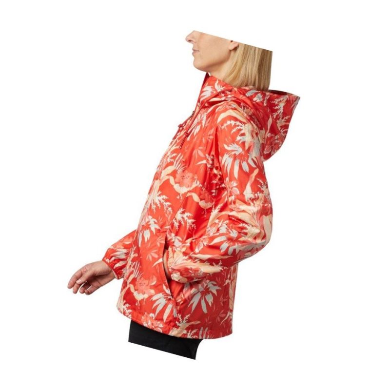 Kurtki Columbia Side Hill Printed Windbreaker Damskie Pomarańczowe | 68IYWLNEH