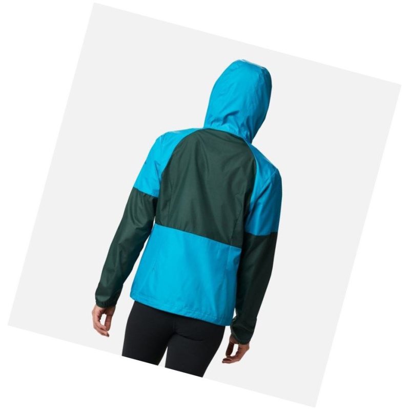 Kurtki Columbia Side Hill Windbreaker Damskie Niebieskie | 82KILVTGP