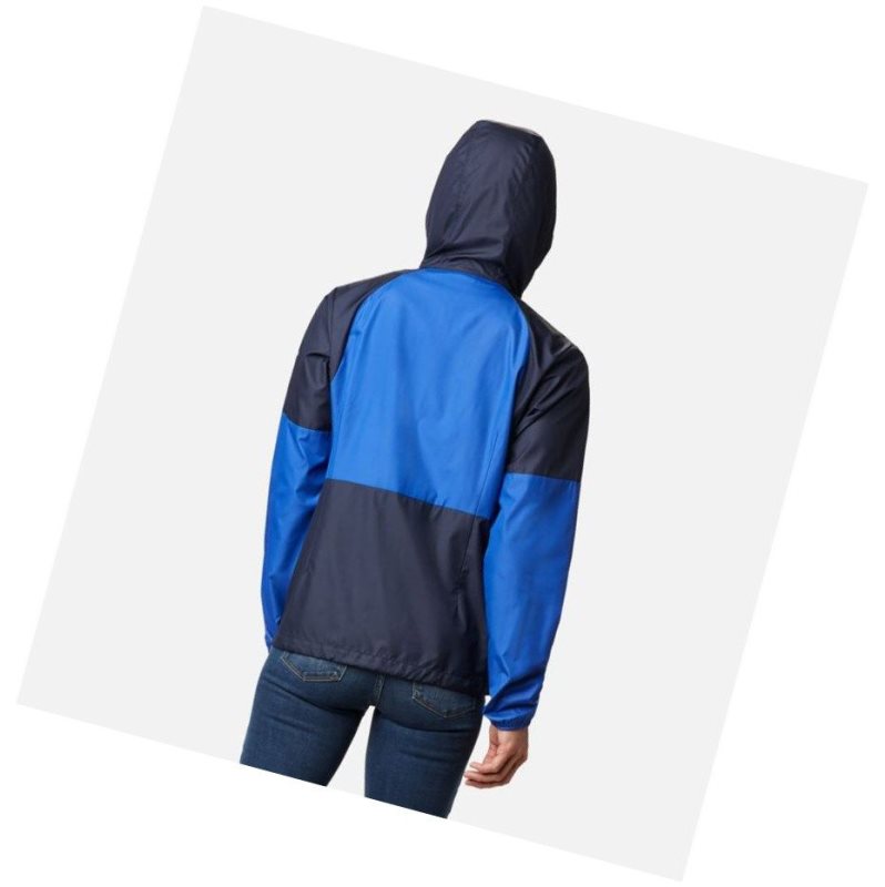 Kurtki Columbia Side Hill Windbreaker Damskie Granatowe Niebieskie | 81CIMGABV