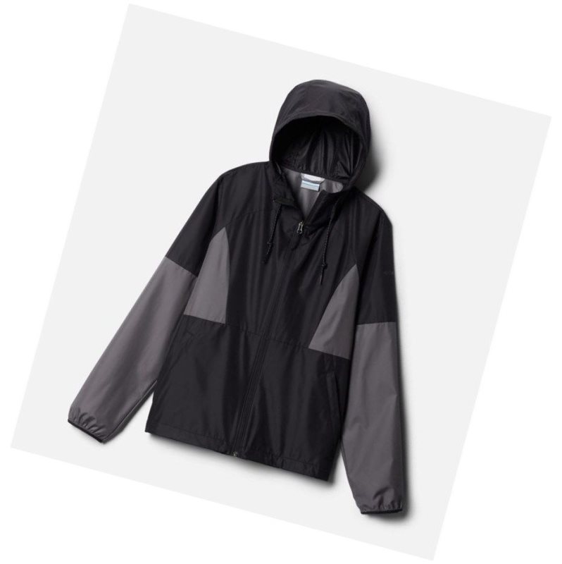 Kurtki Columbia Side Hill Windbreaker Damskie Czarne Szare | 75WUGQRDN