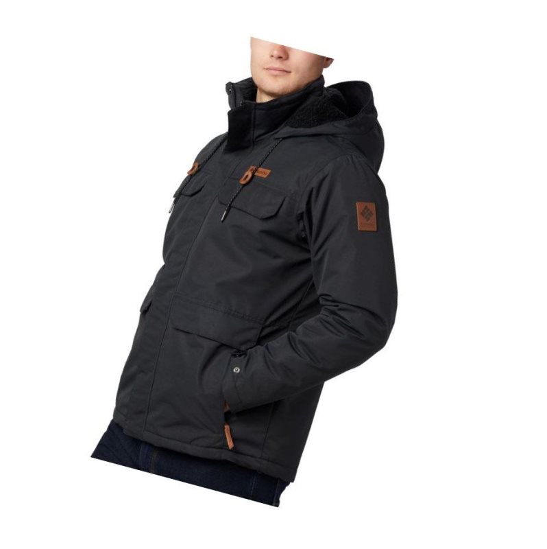 Kurtki Columbia South Canyon Lined Insulated Męskie Czarne | 79SCZVJDO