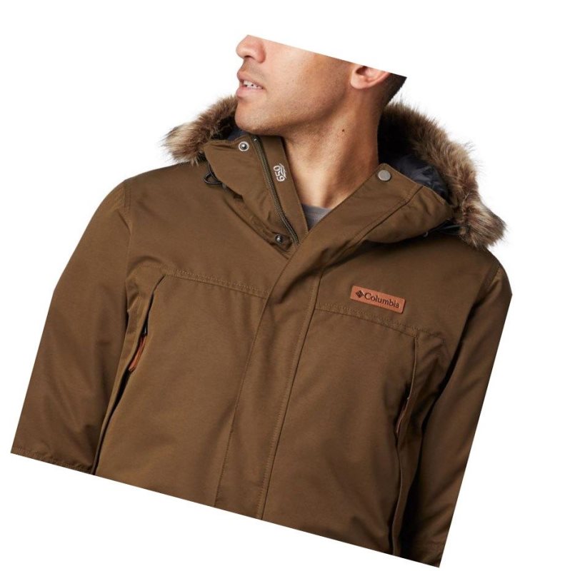 Kurtki Columbia South Canyon Long Down Parka Męskie Oliwkowe | 68YCAFXJD