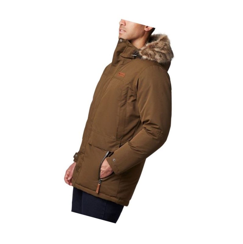 Kurtki Columbia South Canyon Long Down Parka Męskie Oliwkowe | 68YCAFXJD