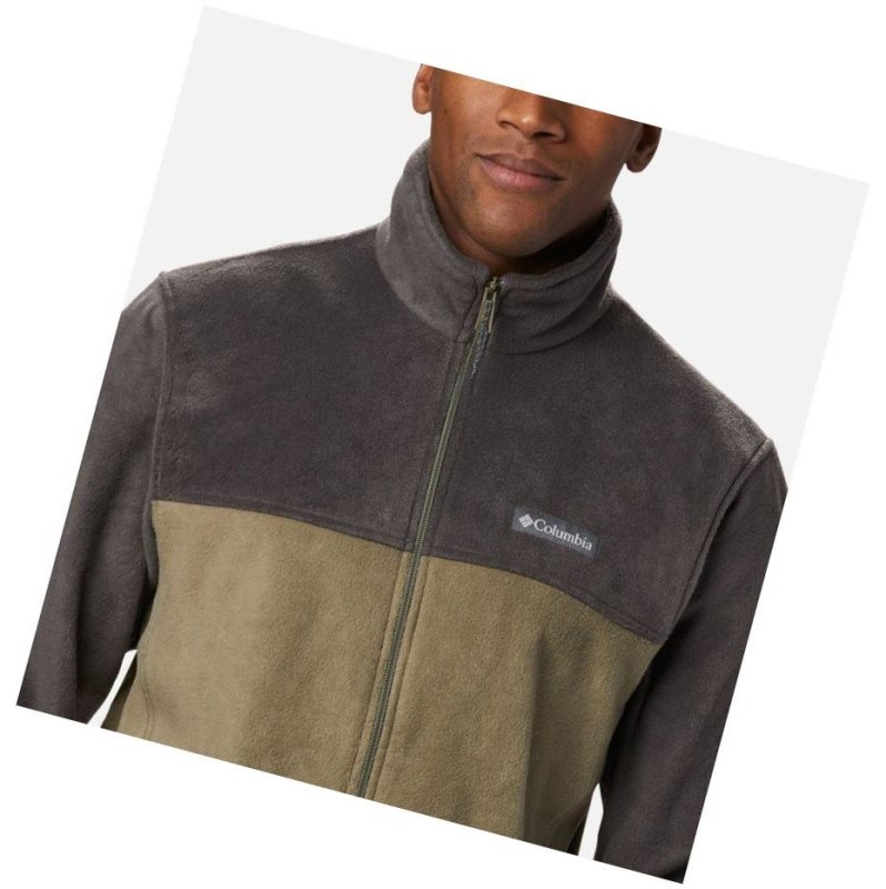 Kurtki Columbia Steens Mountain 2.0 Full Zip Fleece Męskie Ciemny Szare Zielone | 52PLUETDB