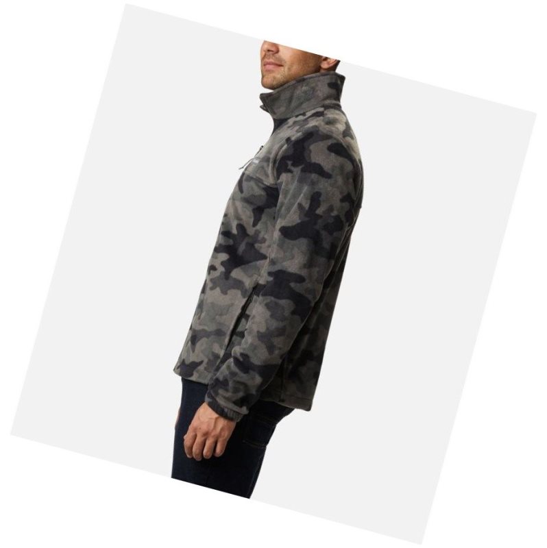 Kurtki Columbia Steens Mountain Printed Fleece Męskie Czarne Camo | 92SXWNALQ