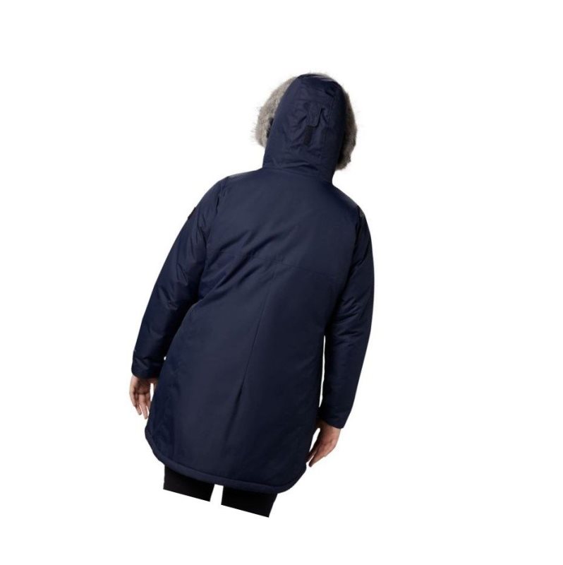 Kurtki Columbia Suttle Mountain Long Insulated Plus Size Damskie Granatowe | 61FOGUQIV