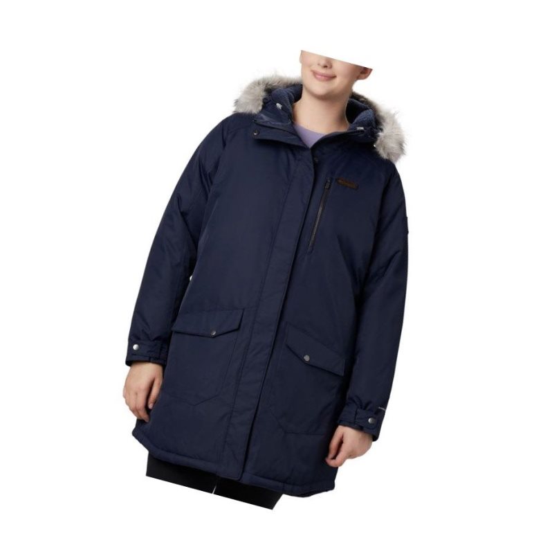 Kurtki Columbia Suttle Mountain Long Insulated Plus Size Damskie Granatowe | 61FOGUQIV