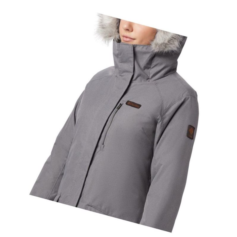 Kurtki Columbia Suttle Mountain Long Insulated Damskie Szare | 32HNQLUYE