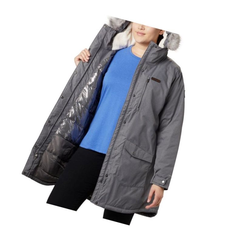 Kurtki Columbia Suttle Mountain Long Insulated Plus Size Damskie Szare | 25KCWSDOM