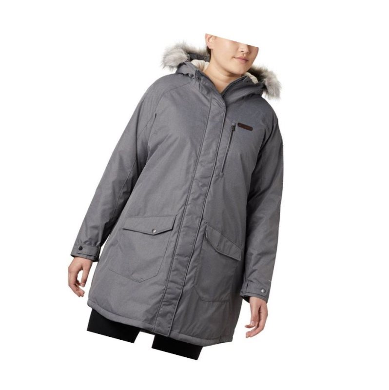 Kurtki Columbia Suttle Mountain Long Insulated Plus Size Damskie Szare | 25KCWSDOM