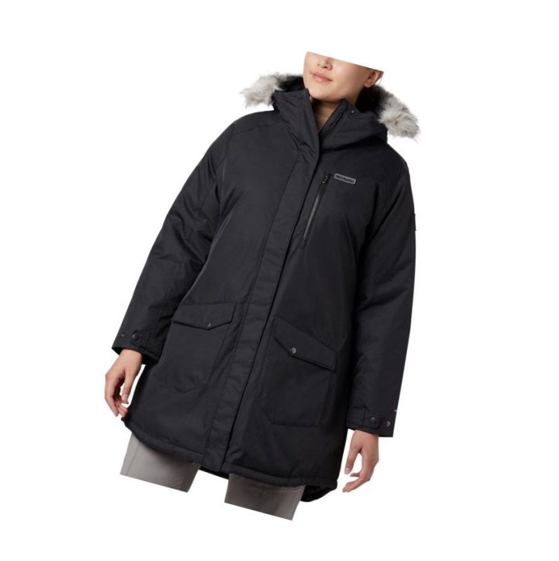 Kurtki Columbia Suttle Mountain Long Insulated Plus Size Damskie Czarne | 02HSWMIBV