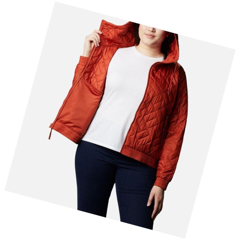 Kurtki Columbia Sweet View Insulated Bomber Plus Size Damskie Bordowe | 54VXRUGNJ