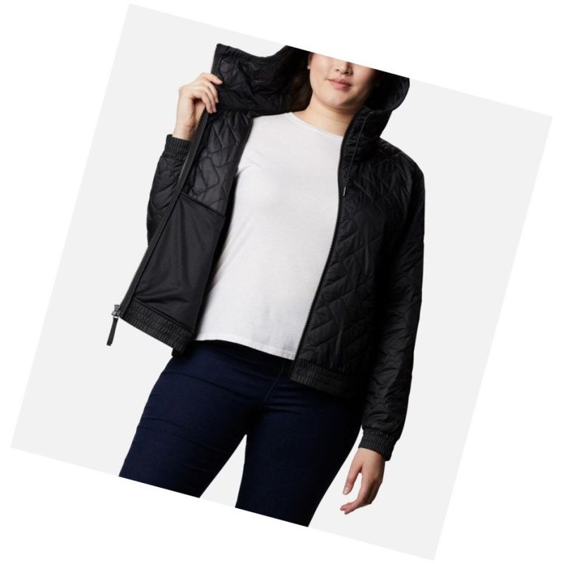 Kurtki Columbia Sweet View Insulated Bomber Plus Size Damskie Czarne | 35FOEKPQN