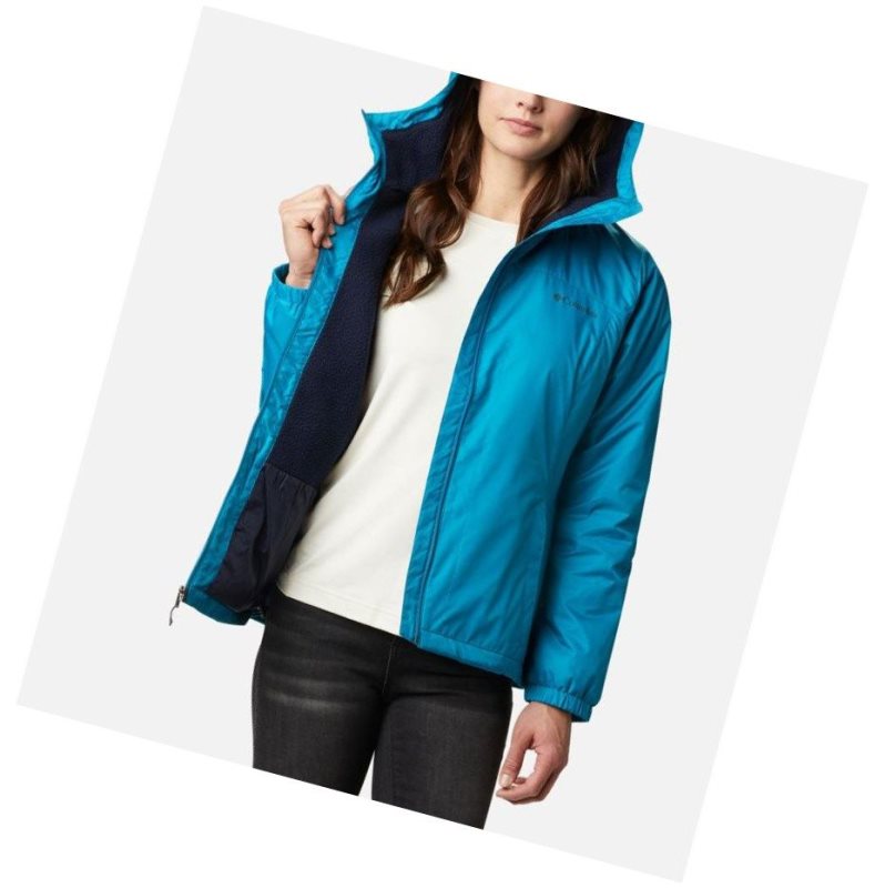 Kurtki Columbia Switchback Sherpa Lined Damskie Niebieskie | 03CXBSPWR