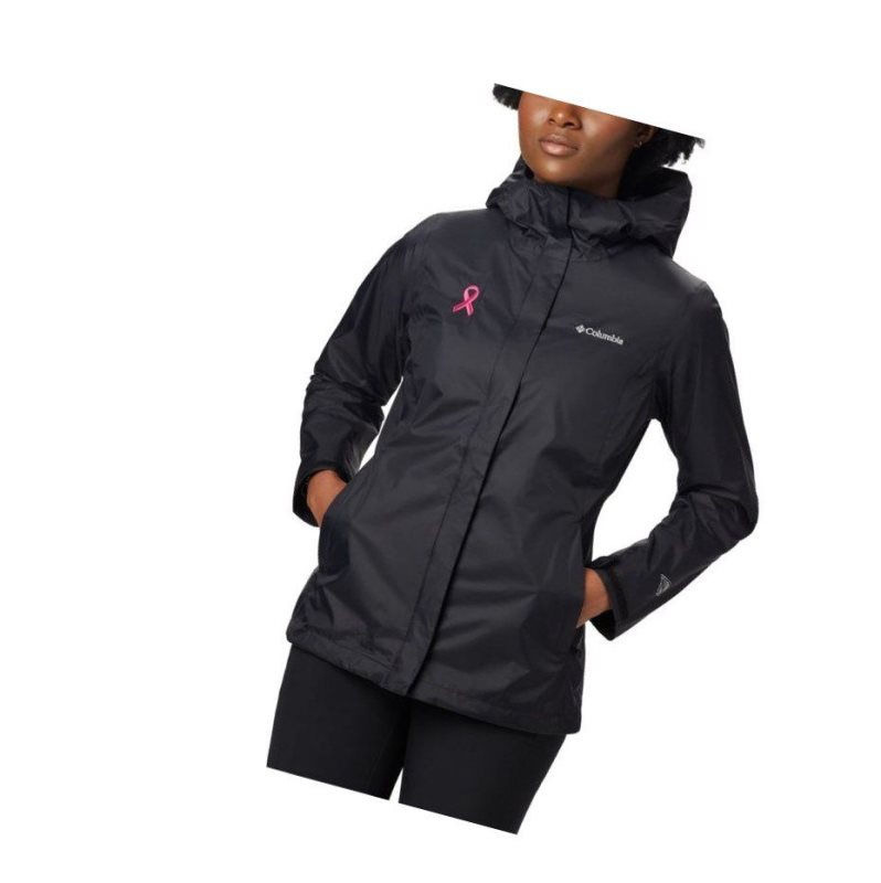 Kurtki Columbia Tested Tough in Pink Rain II Damskie Czarne | 07QBCLFMK