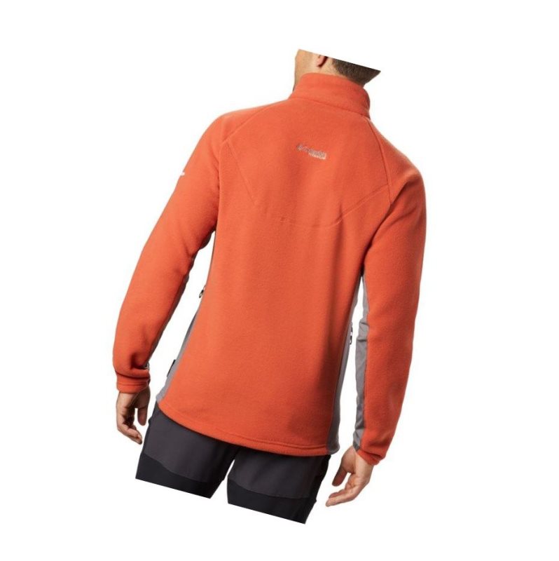 Kurtki Columbia Titan Pass 2.0 II Fleece Męskie Czerwone Szare | 78YHSMAEB