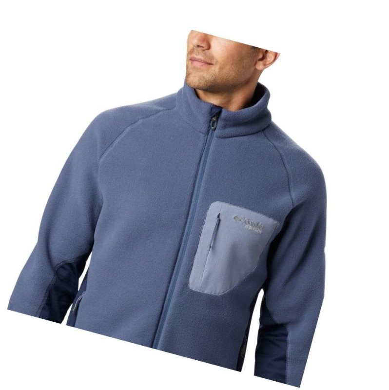 Kurtki Columbia Titan Pass 2.0 II Fleece Męskie Ciemny Niebieskie Granatowe | 69BWSPYDO