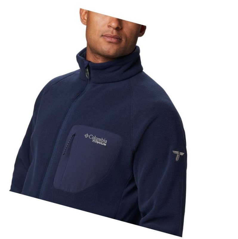 Kurtki Columbia Titan Pass 2.0 II Fleece Męskie Granatowe | 27YSNMUZG