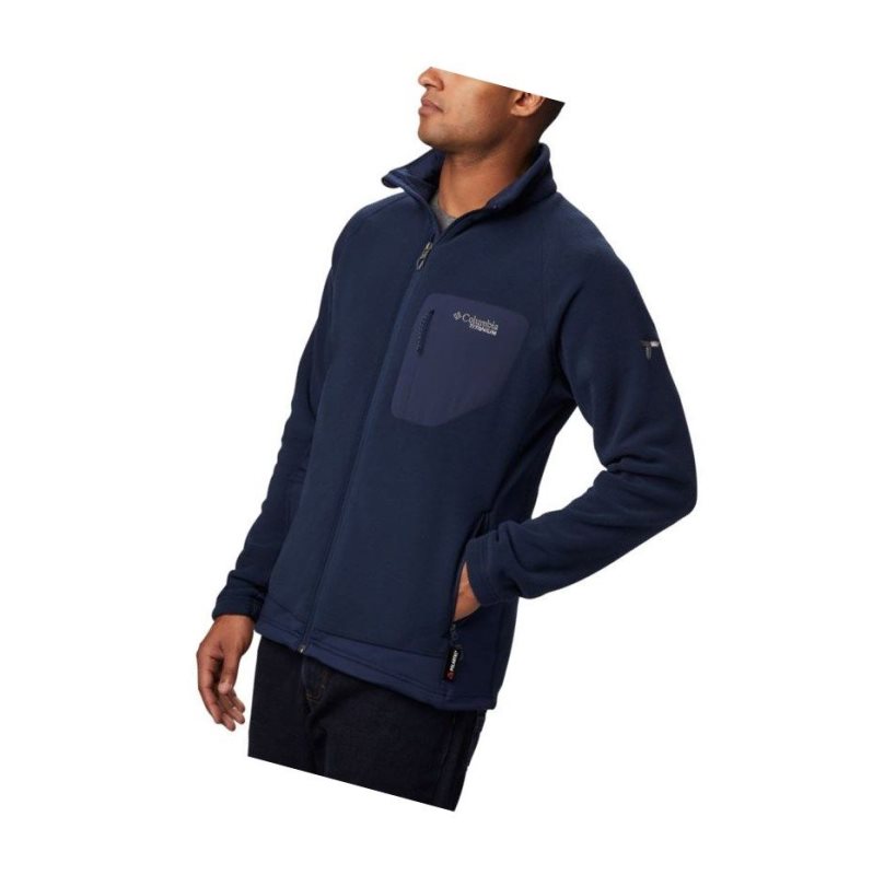 Kurtki Columbia Titan Pass 2.0 II Fleece Męskie Granatowe | 27YSNMUZG