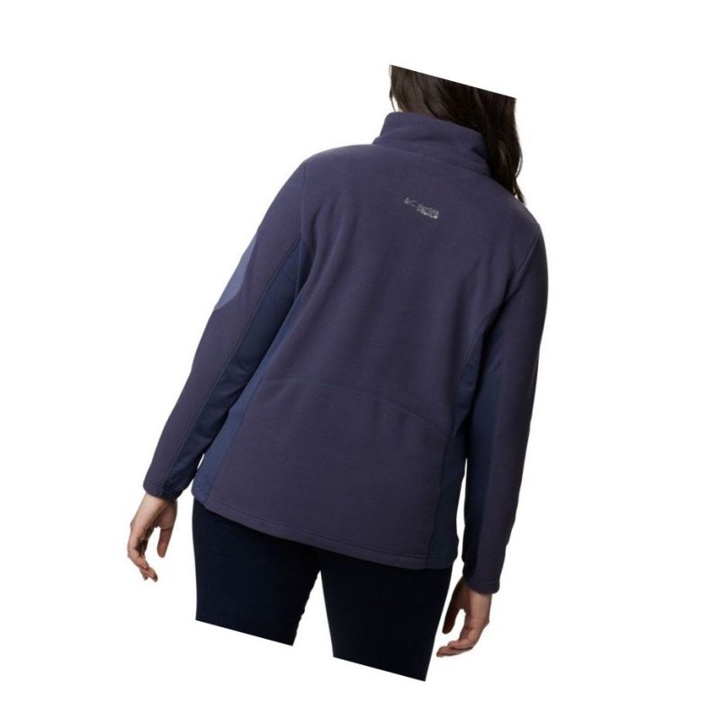 Kurtki Columbia Titan Pass II 2.0 Fleece Plus Size Damskie Granatowe Szare | 59KNFXQYS