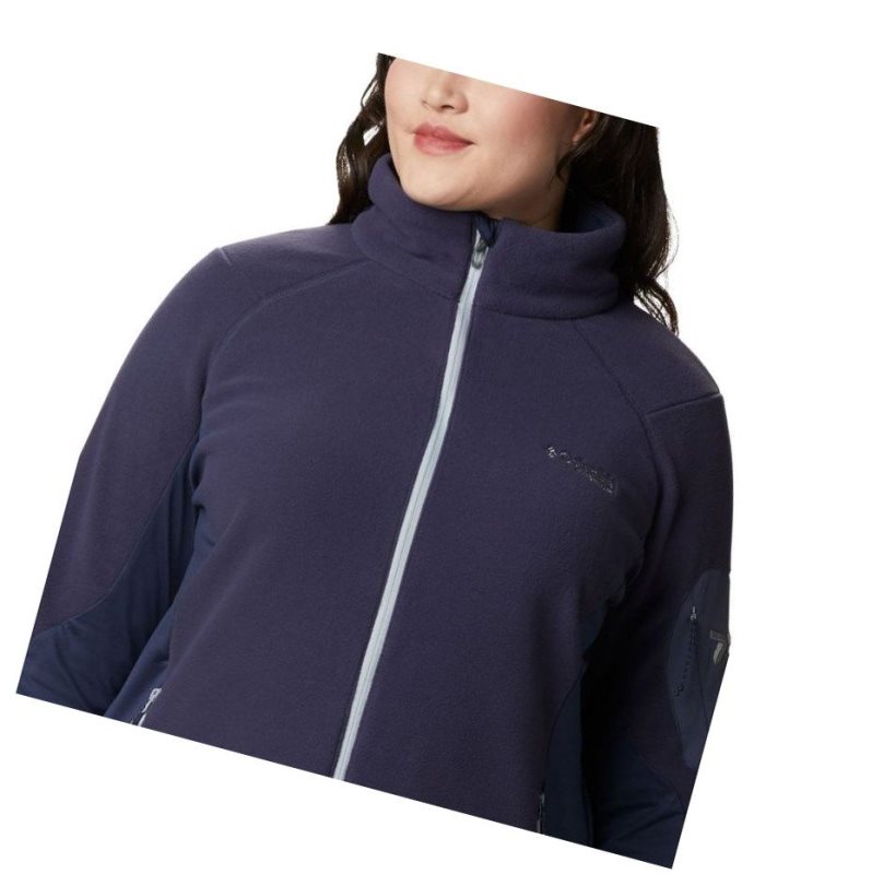 Kurtki Columbia Titan Pass II 2.0 Fleece Plus Size Damskie Granatowe Szare | 59KNFXQYS