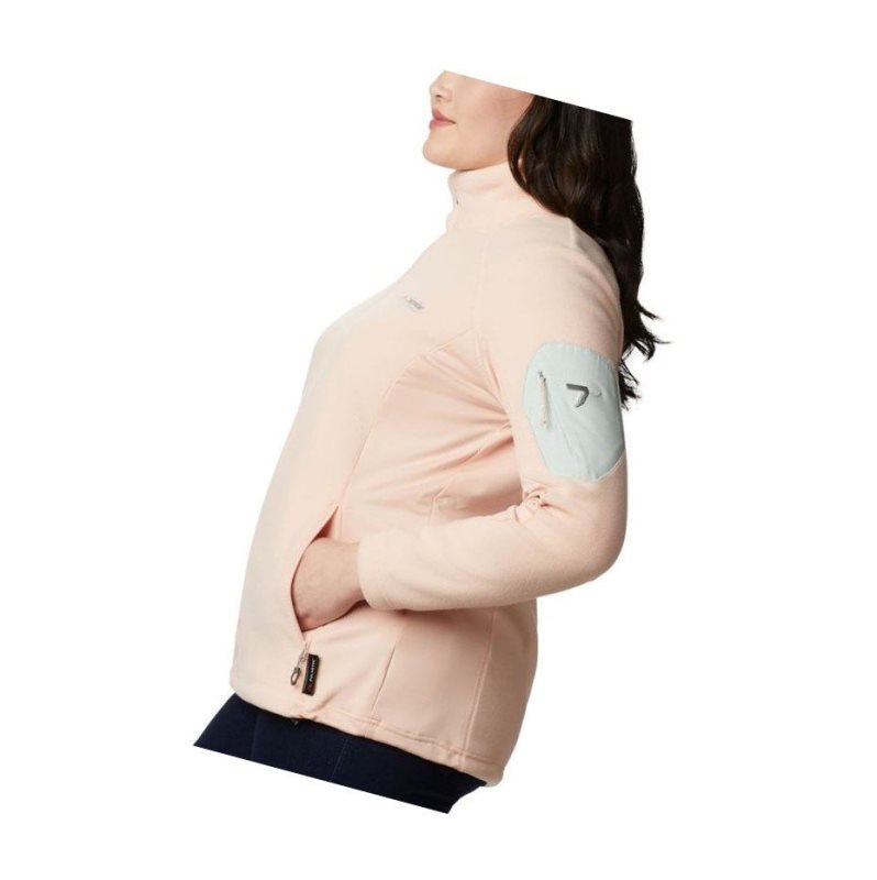 Kurtki Columbia Titan Pass II 2.0 Fleece Plus Size Damskie Różowe | 95GJOXQMY