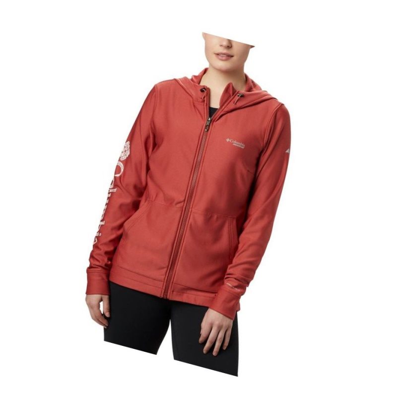 Kurtki Columbia Trinity Trail Fleece Full Zip Damskie Czerwone | 13HZTDSBU