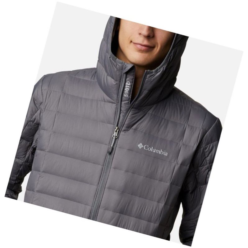 Kurtki Columbia Voodoo Falls 590 TurboDown Hooded Puffer Męskie Szare | 49ORWZALV