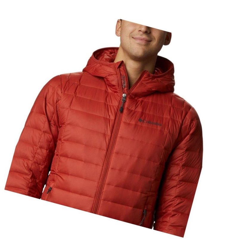 Kurtki Columbia Voodoo Falls 590 TurboDown Hooded Puffer Męskie Czerwone | 21UJNSLYP