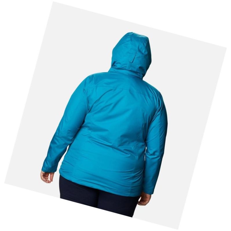 Kurtki Columbia Windgates Plus Size Damskie Niebieskie | 14SZAVJCW