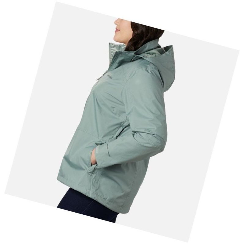 Kurtki Columbia Windgates Plus Size Damskie Głęboka Zielone | 12HJLNSVX