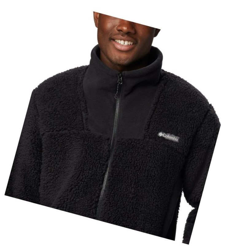 Kurtki Columbia Winter Pass Full Zip Fleece Męskie Czarne | 30FCMUILK