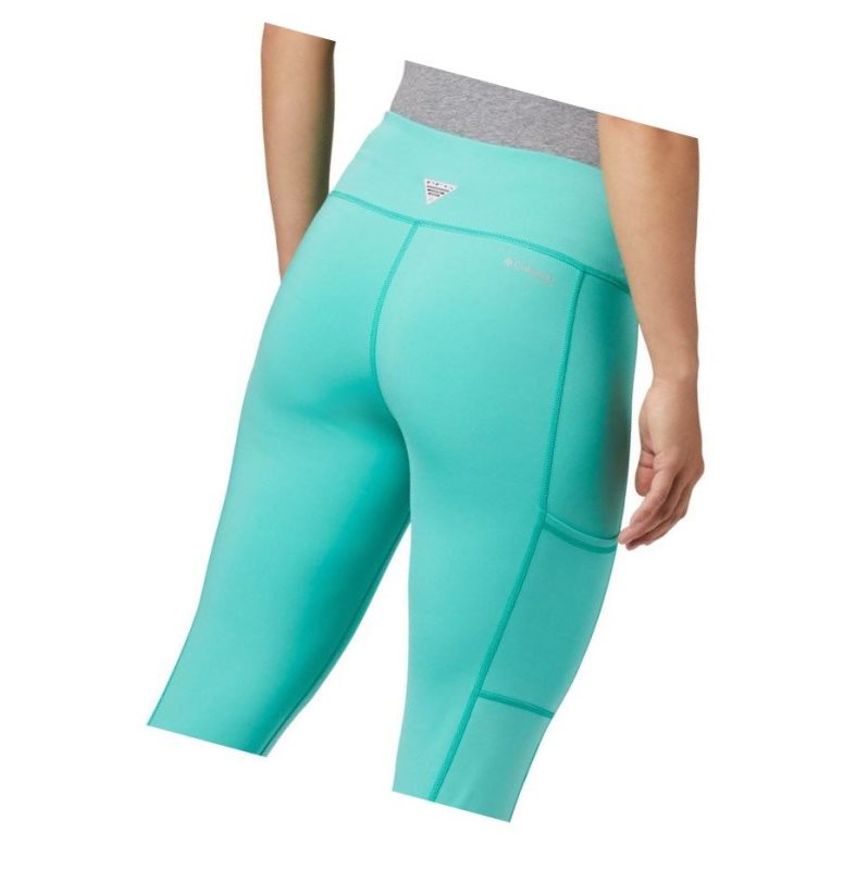 Legginsy Columbia PFG Tidal Damskie Niebieskie | 20KSMWCFG