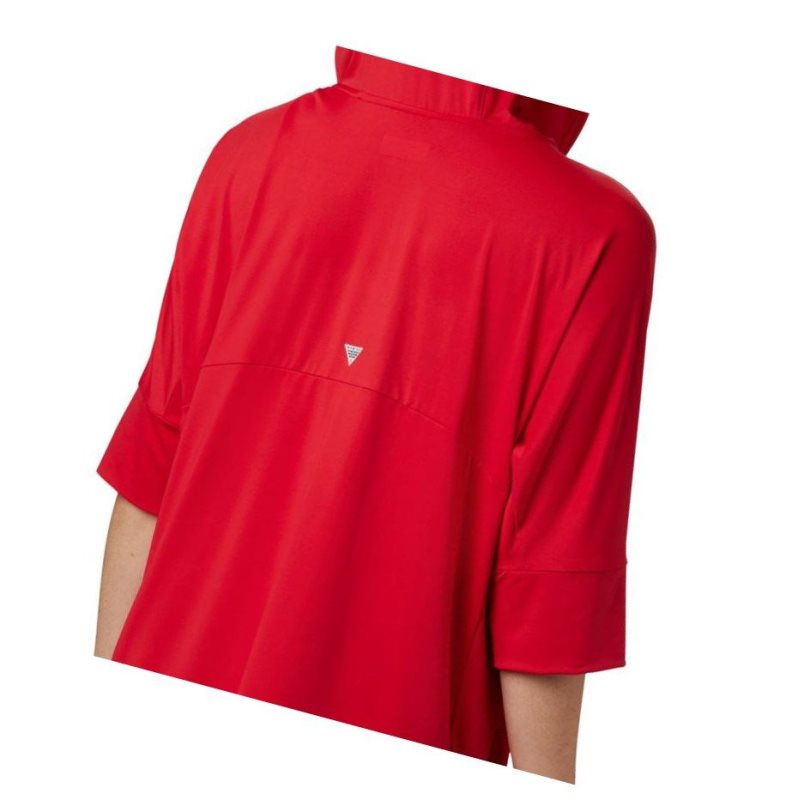 PFG Fishing Columbia PFG Freezer Cover Up Damskie Czerwone | 43BRJAPLQ