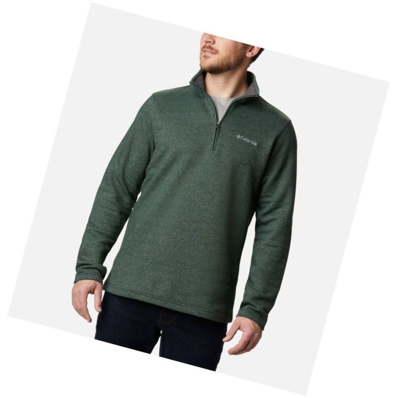 Pulower Columbia Great Hart Mountain III Half Zip Fleece Męskie Zielone | 36ASUIBFJ