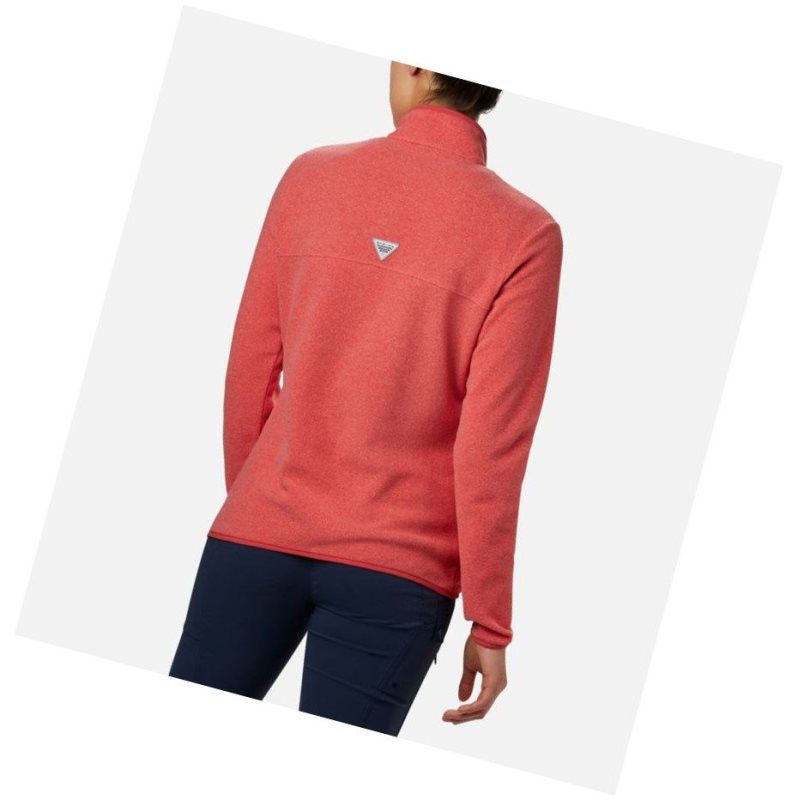 Pulower Columbia Harborside II Fleece Damskie Czerwone | 35JCXEFYG