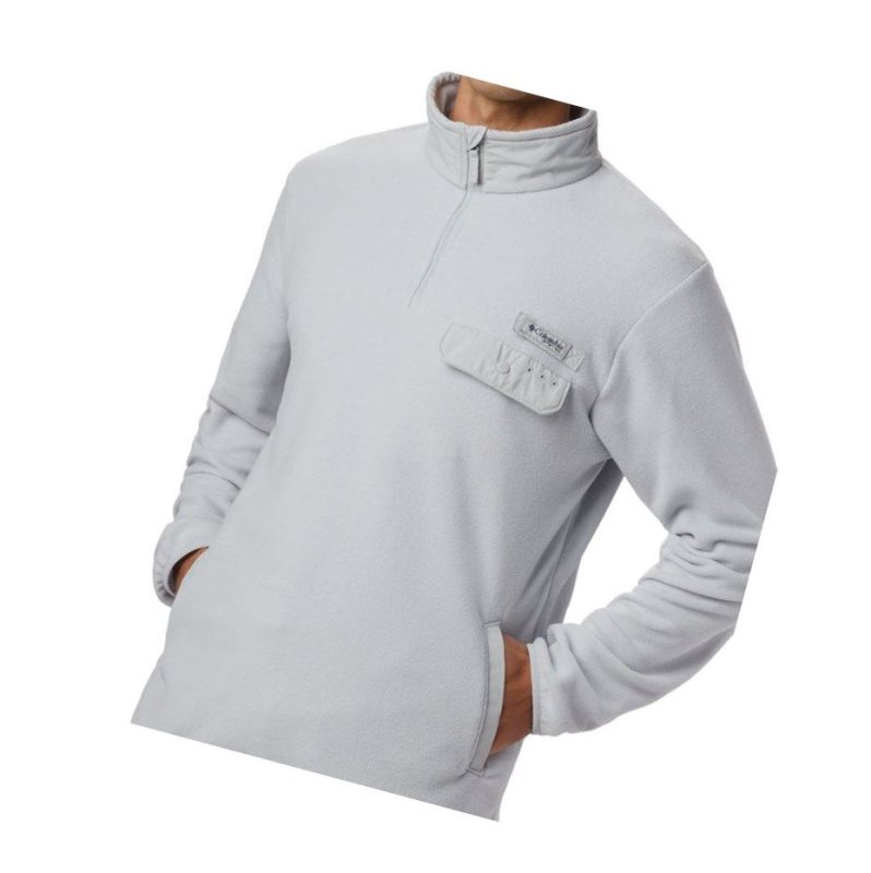 Pulower Columbia Harborside II Fleece Męskie Szare | 73UPICFBA